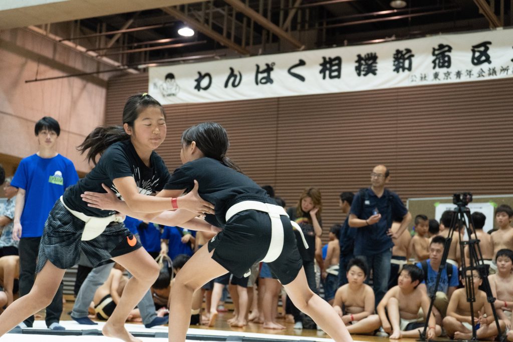 わんぱく相撲新宿区大会 取組中