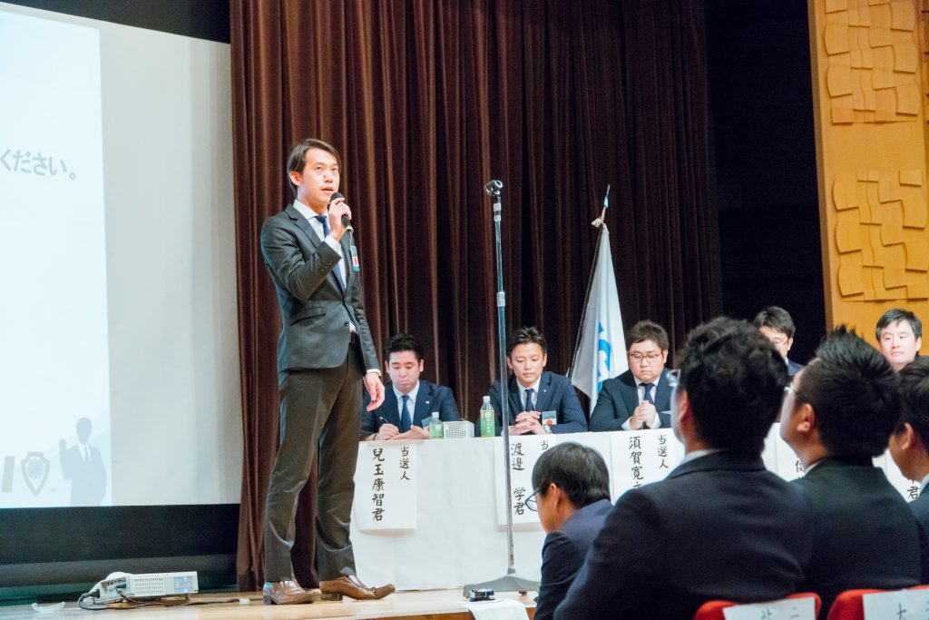 理事当選人立会演説会 当選人演説②